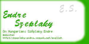 endre szeplaky business card