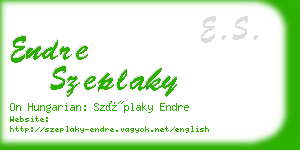 endre szeplaky business card